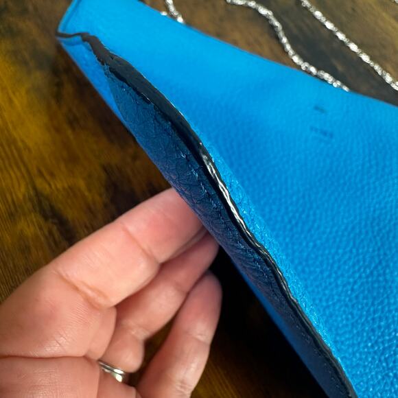 Fendi‎ Selleria Blue Leather Clutch Bag - Picture 9 of 13